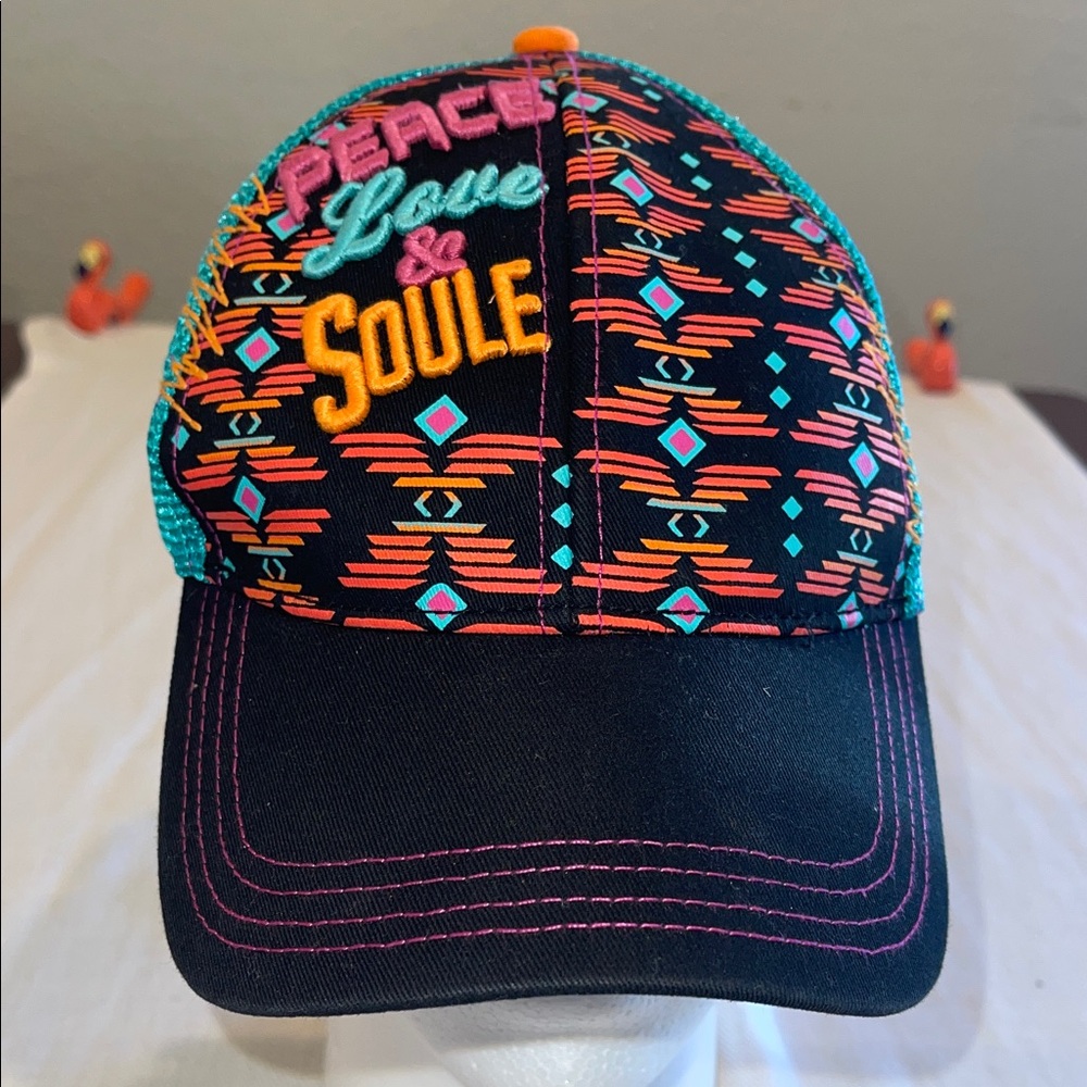 Gypsy Soule Peace Love & Soule Black and Multicolor Women's Hat